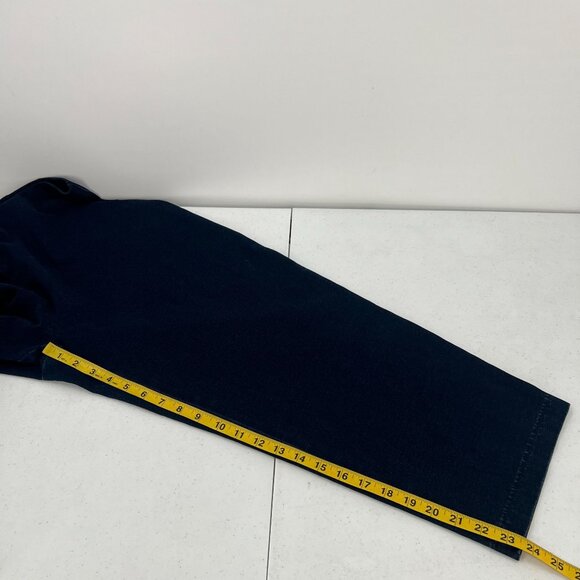 J.Jill PureJill L Indigo Pull-On Cropped Pants Cotton Knit Stretch Comfort - Picture 6 of 10